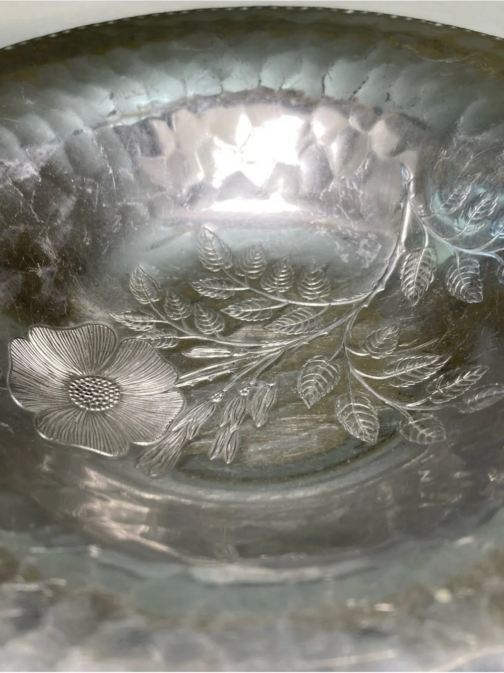 Wild Rose hand hammered